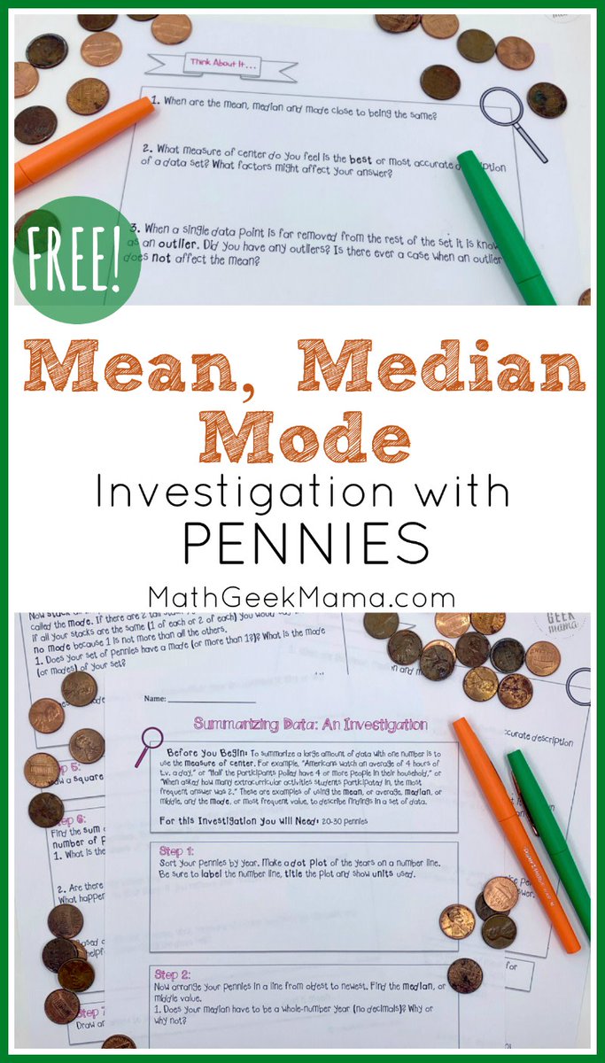 mathgeekmama's tweet image. Kids Are Sure to Understand Mean, Median &amp;amp; Mode with This Hands-On Lesson! bit.ly/3gltG7k