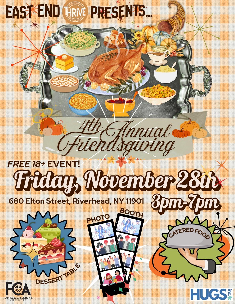 FCA_daily's tweet image. Looking for a supportive, substance-free way to spend Thanksgiving? 🦃💛See how you can get involved with FCA &amp;amp; THRIVE. Join us to connect, celebrate, and be part of our recovery community this holiday season.

#Thanksgiving #RecoveryCommunity #YouAreNotAlone #RecoveryIsPossible