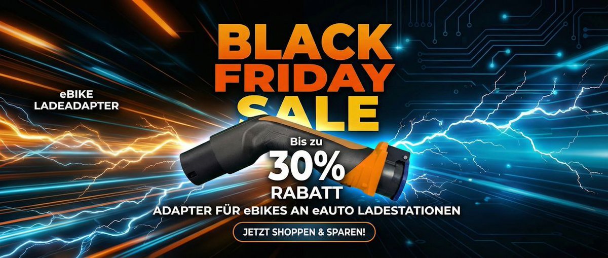 Dein E-Bike an einer E-Auto Ladesäule laden? 🚲⚡🚗

Mit dem EV Buddy Go kein Problem! Nutze tausende Ladesäulen für dein Bike.
🖤 Black Friday Deal: Jetzt mit fetten 30% Rabatt!

👉 Hier holen: schnellladen.ch/de/ev-buddy-go

#BlackFriday #EBike #TechDeal #Radfahren #EVCharging