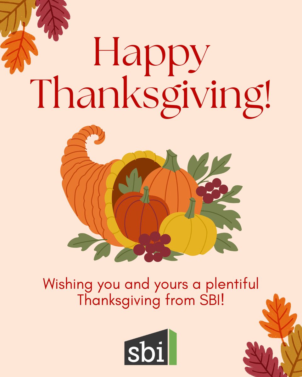 This Thanksgiving, we’re grateful for the associations, partners, and colleagues who make our work meaningful. Thank you for trusting SBI to support your mission and grow alongside you.

Happy Thanksgiving from all of us at SBI! 🧡
#AssociationManagement #SBIMS #AssnChat