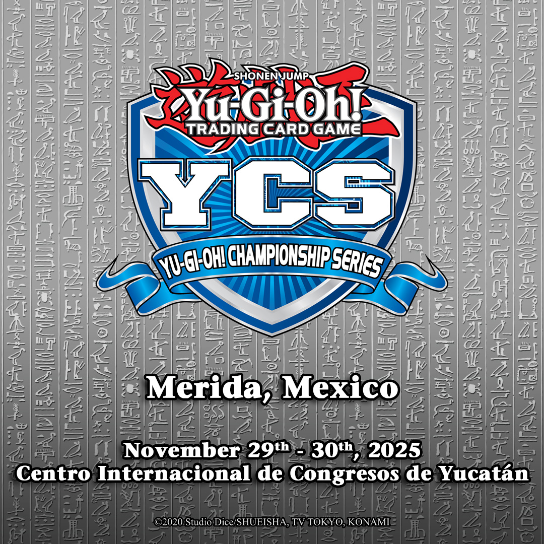 ¡Atención Duelistas prepárense para un asombroso Fin de Semana en el YCS Mérida, México! Únete a emocionantes Eventos Públicos como Genesys, OTS Tournament Series, 3 vs. 3 Team Dueling y más. 
Más información aquí: bit.ly/4pbjSzi
#YuGiOhTCG