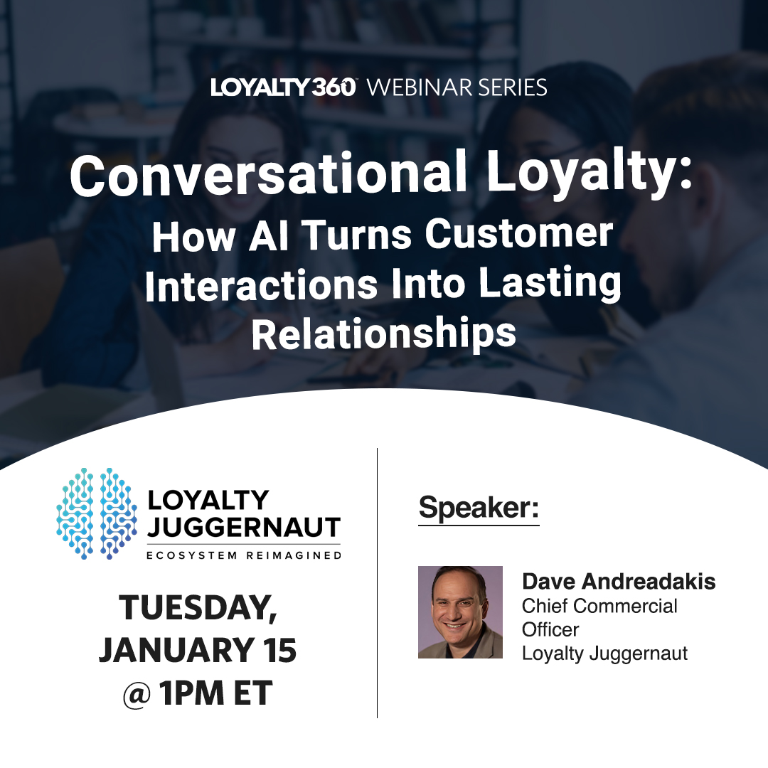 Loyalty is shifting from push messages to real, AI-powered conversations.
Join us Jan 15 at 1PM ET with Dave Andreadakis to explore conversational loyalty + higher LTV.

🔗 Register now! ow.ly/ewEq50XxIaN

#CustomerLoyalty #AI #ConversationalAI #CX