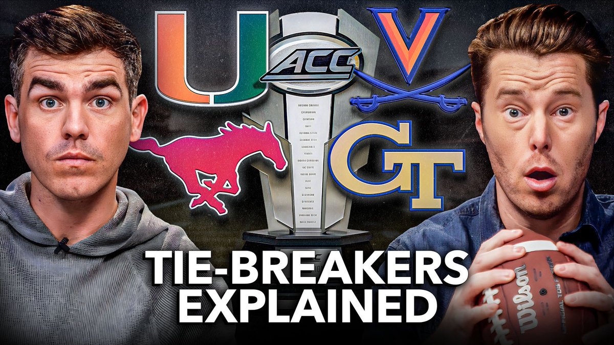 JakeCrain_'s tweet image. 🔥 ACC TIEBREAKERS EXPLAINED!

🧮 HOW EACH ACC TEAM MAKES IT

🚲 WHICH TEAM HAS THE BEST PATH

😭 ACC CHAMP COULD GET LEFT OUT

🙋‍♂️ IS THE ACC GOOD OR MID?

LINK: youtu.be/wpgtJ6qTnSo?si…