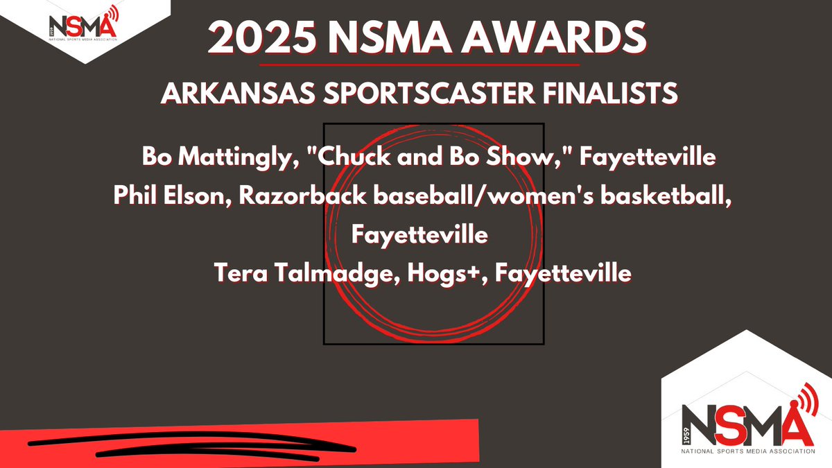 NSMASportsMedia's tweet image. Arkansas Sportscaster of the Year finalists.