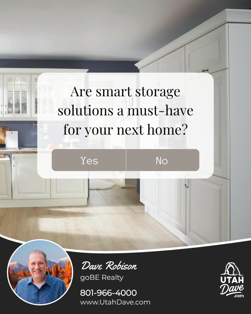 utahdave's tweet image. 🏡 Are smart storage solutions a must-have or a bonus?

Whether it’s a walk-in pantry, built-in shelving, or under-stair drawers, the right storage can transform how a home feels and functions.

Would you call it a necessity for your next move?

#homedesign #smartstorage