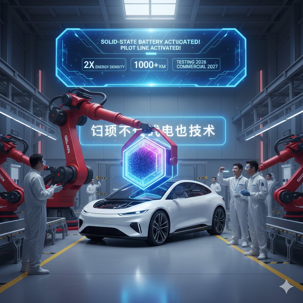 TechFutPulse's tweet image. China fires up solid-state EV battery pilot line! 

GAC promises 2× energy density of lithium-ion → 1,000+ km range. 

Testing 2026, commercial 2027. China pulling ahead in next-gen batteries!