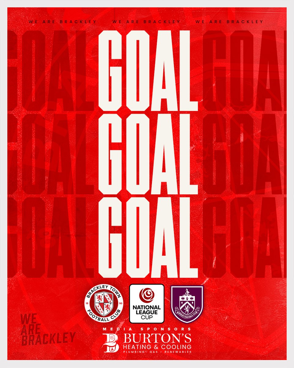 21 - Goal for Brackley.

Callum Stewart slide in to finish off a lovely Saints move.

Brackley Town 1-0 Burnley U21s

#WeAreBrackley 🔴⚪️
