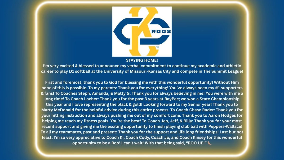 MeyerK09's tweet image. ROO UP! 🦘 #committed @kcroossb 

@KStokes10 @CodyBarham @Josie_Tofpi @kinsey_fiedler @Peppers_16U @JWall1820 @BillyBaber3 @raypecAD