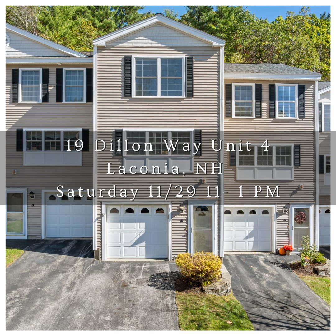 RocheRealty's tweet image. This weekend’s open houses in Laconia, NH!

🏡 59 Treetop Circle Unit 35 – 2 Bed, 2 Bath, turnkey condo w/pool &amp;amp; playground – $259,900
🏡 19 Dillon Way Unit 4 – 3 Bed, 2 Bath, renovated kitchen, deck, near Lake Winnipesaukee – $399,000
#LaconiaNH #LakeRegionLiving #OpenHouse
