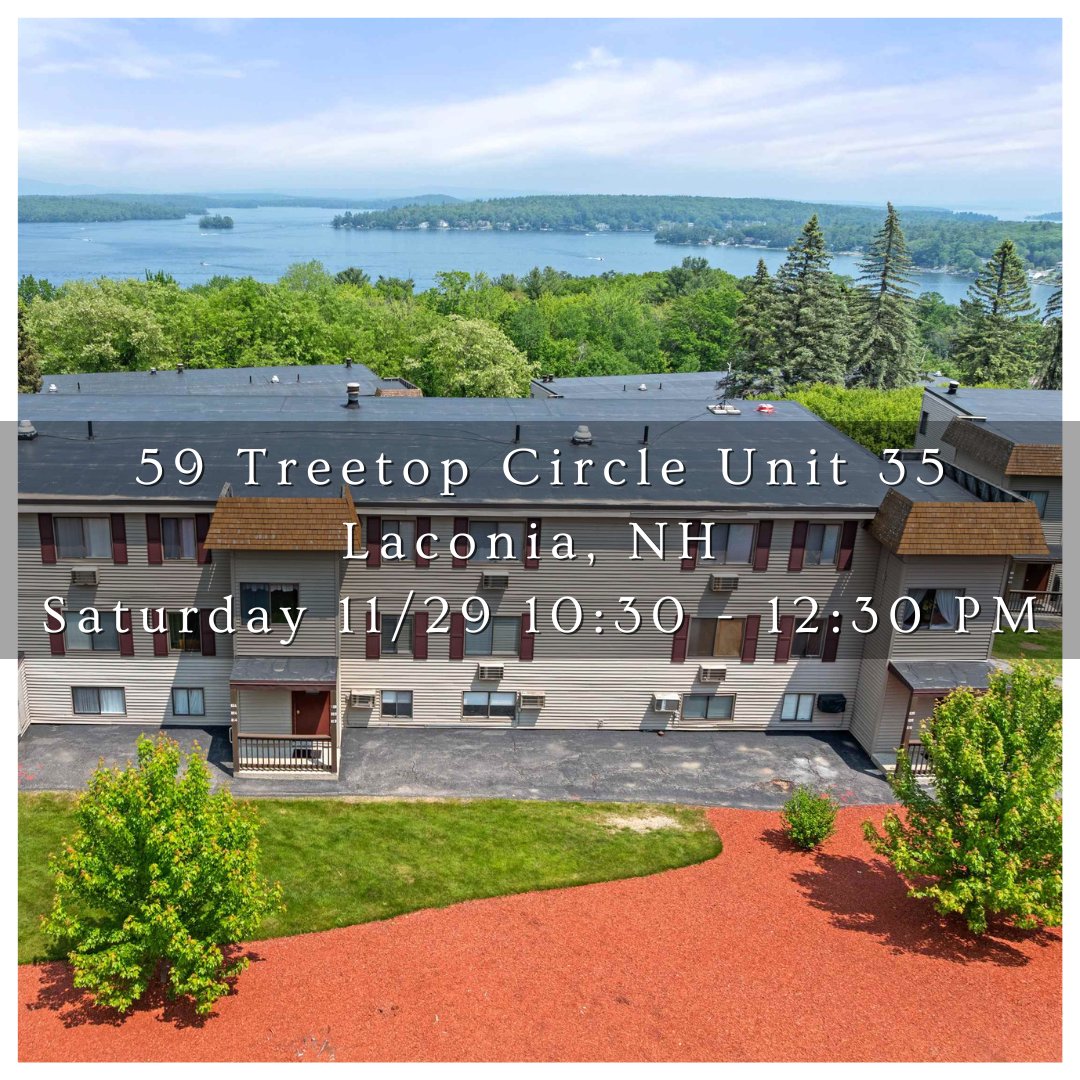 RocheRealty's tweet image. This weekend’s open houses in Laconia, NH!

🏡 59 Treetop Circle Unit 35 – 2 Bed, 2 Bath, turnkey condo w/pool &amp;amp; playground – $259,900
🏡 19 Dillon Way Unit 4 – 3 Bed, 2 Bath, renovated kitchen, deck, near Lake Winnipesaukee – $399,000
#LaconiaNH #LakeRegionLiving #OpenHouse