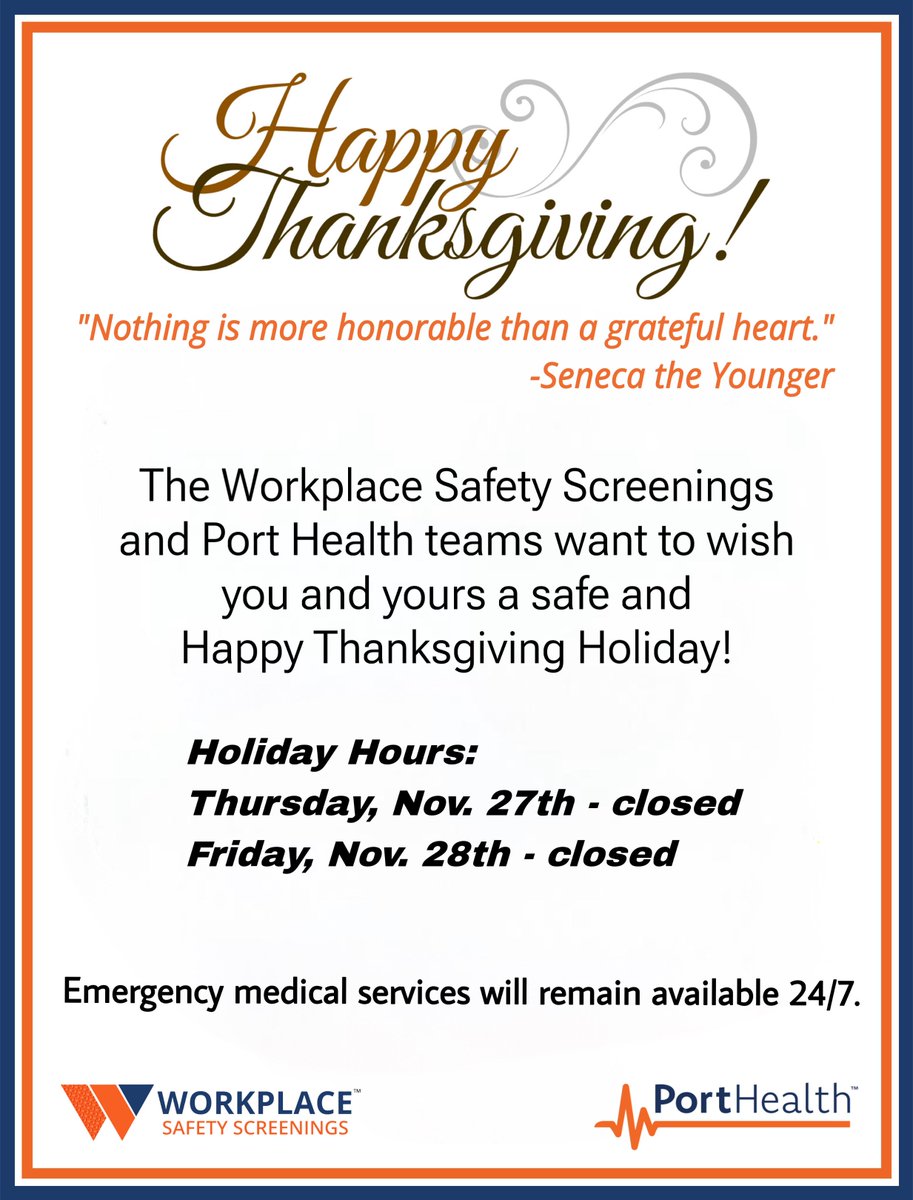SafetyScreening's tweet photo. Have a safe and Happy Thanksgiving from the WSS team! https://t.co/OrbzWYwbnN