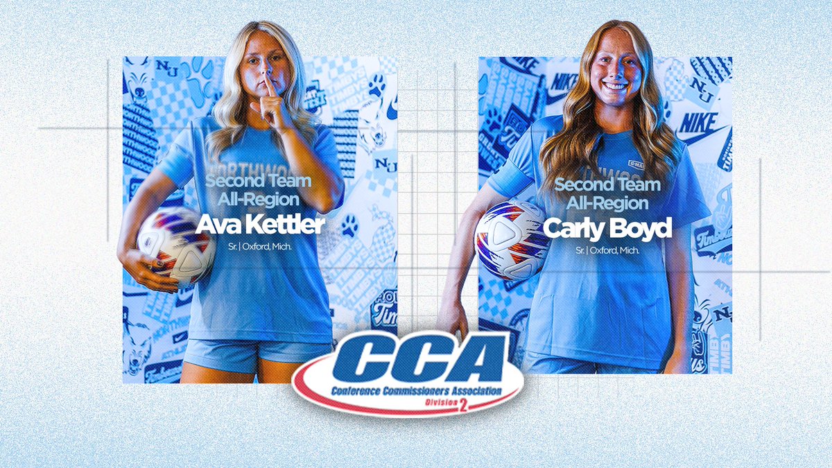 ⚽️ | D2CCA All-Midwest Region - Kettler and Boyd Earn Second Team Honors For <a href="/Northwoodwsoc/">Northwood Women's Soccer</a>!
#RollTimbys🐺
gonorthwood.com/x/kvccw