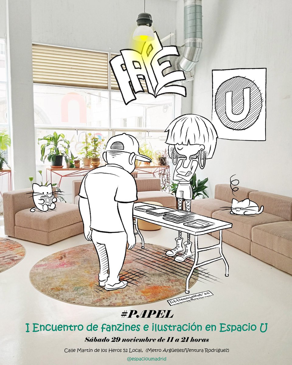 No se olviden que el próximo sábado, de 11 a 21, estaremos en el @espacioumadrid  en el I Encuentro de fanzines e ilustración, #papel, con una selección de libros de Vial of Delicatessens.
Vengan a saludar, comprar y echar una birra!