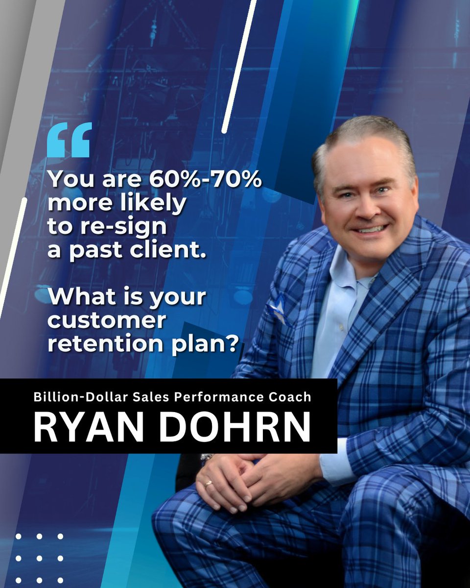 ryandohrn's tweet image. Keep past clients coming back—strong retention drives sales success. Coach’s corner for sales success: youtube.com/brainswellmedia

#CustomerRetention #SalesStrategy