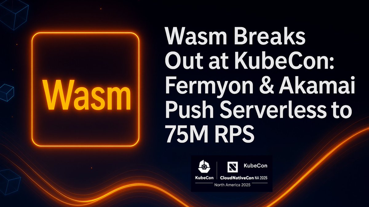 Eff_Connected's tweet image. Wasm hit a new gear at #KubeCon:
Fermyon + Akamai rolled out a serverless engine hitting 75M RPS, sub-ms cold starts, and true edge→cloud portability.
Lightweight runtimes are officially entering the enterprise stack.
#Wasm #CloudNative #Serverless #Akamai #Fermyon