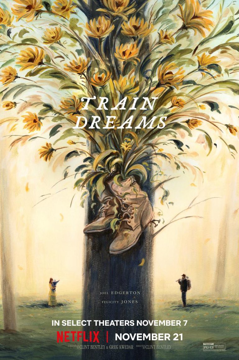 Te voy a recomendar la película más bonita que verás en Netflix este año.

Estoy hablando de “Sueños de trenes”, un film de Clint Bentley basado en la novela homónima de Denis Johnson, que narra la vida, literalmente toda la vida, de Robert Grainier, un hombre corriente, sin