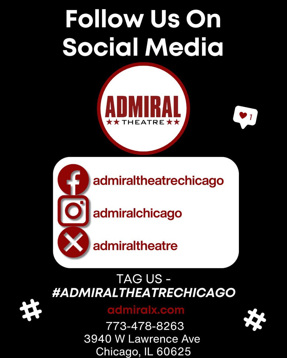 AdmiralTheatre's tweet image. Chicago’s crown jewel of nightlife 👑 Follow Admiral Theatre for more ✨ #AdmiralTheatre #FollowUs #ChiTownNights