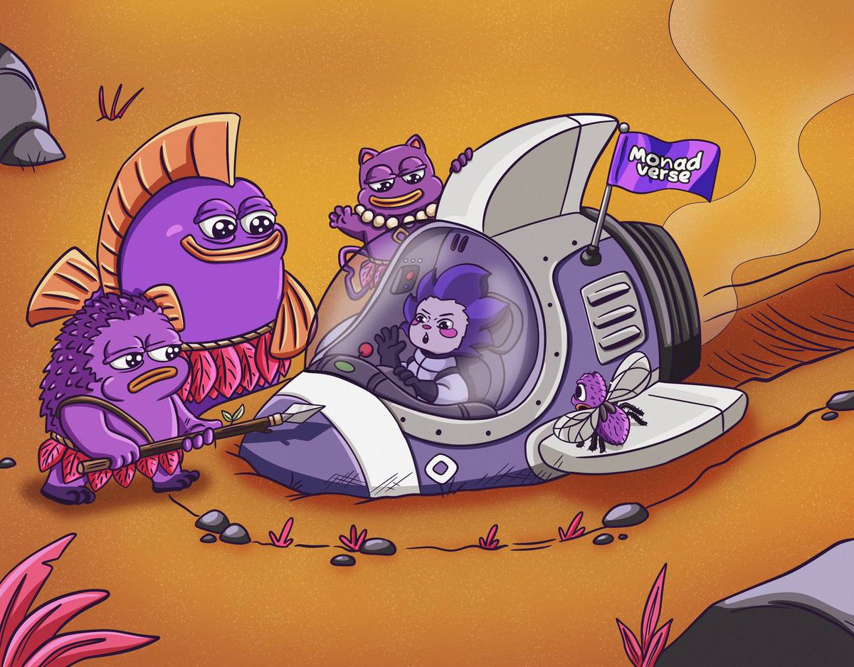 monadverse's tweet image. Monadverse NFTs are now live on @MagicEden 

Step into the universe

Molandak, Chog, Moyaki, Mouch &amp;amp; Salmonad (revealing soon)