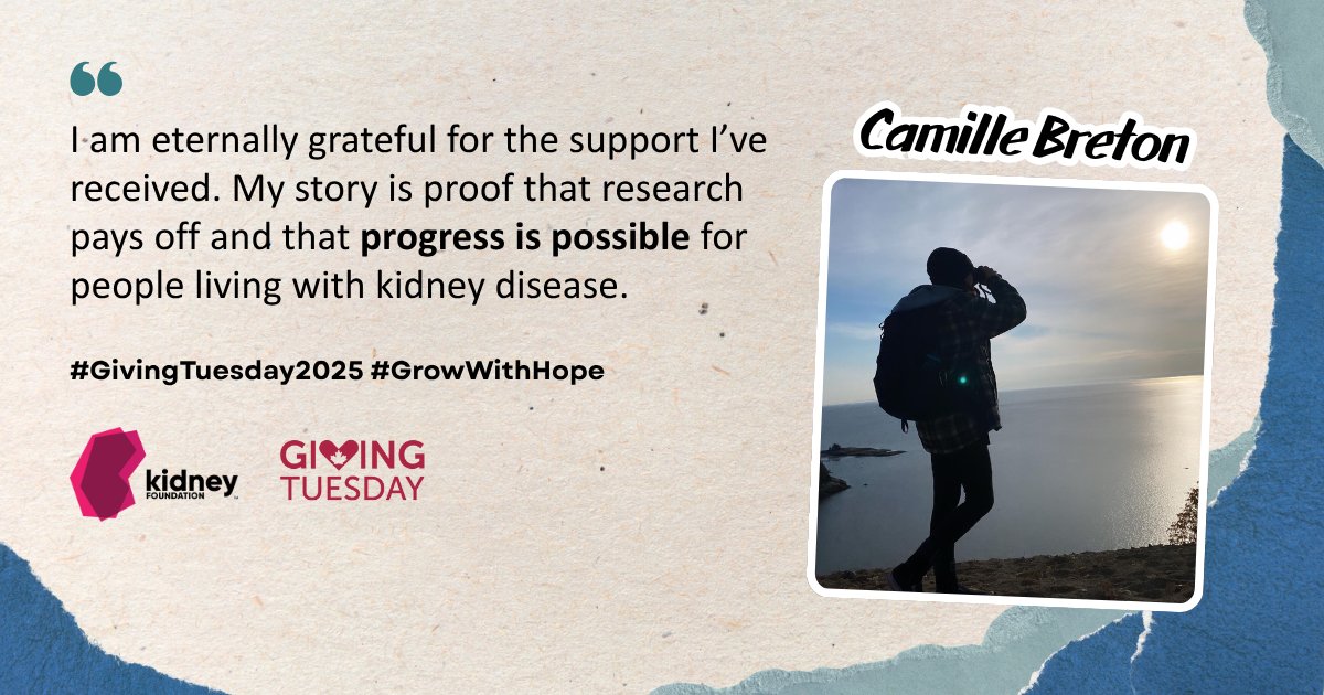 At 11, Camille was diagnosed with a rare #KidneyDisease. Her childhood was filled with treatments and side effects. Today, she’s training for a half-marathon. Donors like you give hope a chance to grow, making stories like Camille’s possible. 

Learn more: bit.ly/GT25-Breton-X