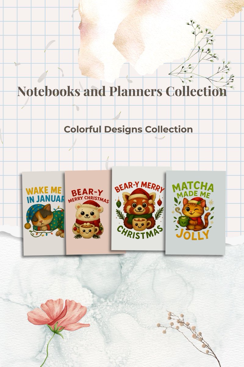 LivSolara's tweet image. New Notebooks &amp;amp; Planners Collection is here — cozy, colorful, and full of holiday charm!#HolidayGiftshttps://www.redbubble.com/i/notebook/Matcha-Merry-Christmas-Cat-Art-by-VivaNotes/176165868.RXH2R?asc=u
#Notebooks #Planners #StationeryAddict #CuteArt #HolidayGifts