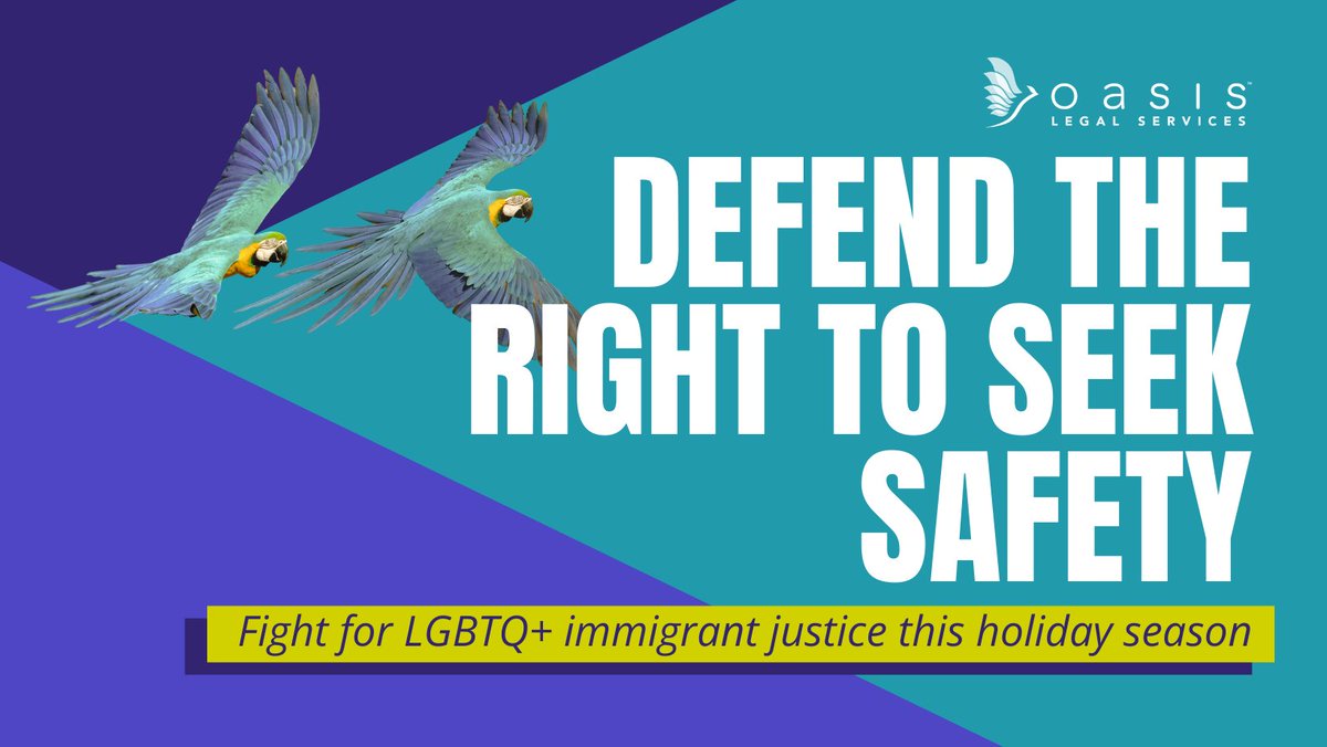 OasisLegal's tweet photo. New fees for asylum applications can feel impossible for someone trying to rebuild their life after persecution. We are committed to ensuring access to justice, and we invite you to join us.✨Give today to keep safety accessible for LGBTQ+ immigrants: https://t.co/aC3Ny2tTG8 https://t.co/SBJALGIesF