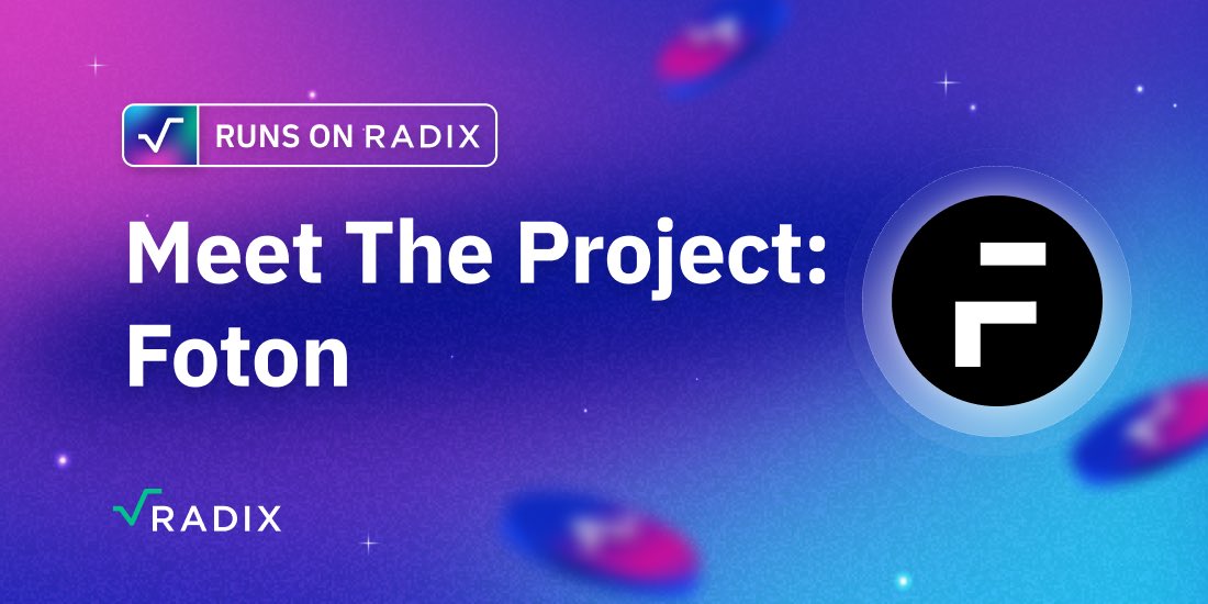tadkis's tweet image. Big thanks to the @FotonSDK team for today’s Space - really enjoyed the space! 👏
Replay here: x.com/vlad_rdx/statu…

If anyone still wonders what Foton actually is:
FOTON is an NFT marketplace built on Radix that makes creating, launching and trading NFTs as simple as…