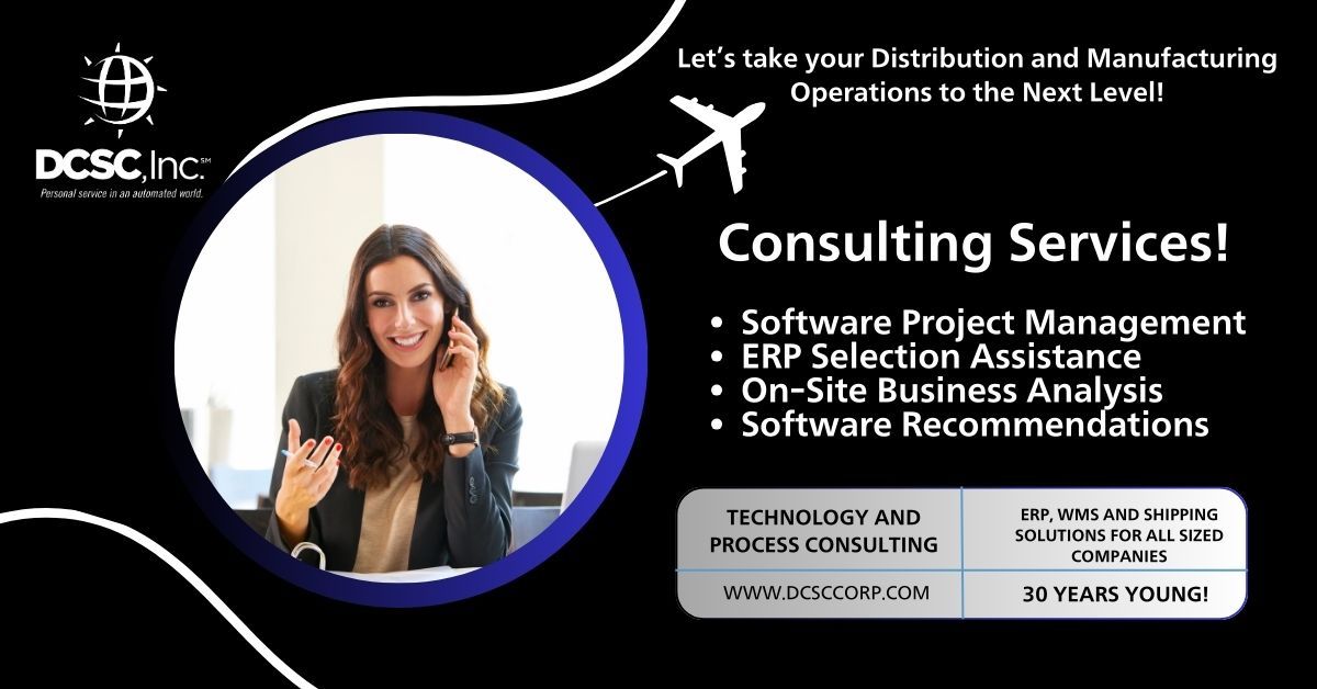 DCSCInc's tweet image. 🤩 Does your manufacturing or distribution company need advice, help selecting software, or an on-site analysis followed up with recommendations? Call us today at 314-664-2200 or check out this page on our consulting services. buff.ly/uEMwTZp