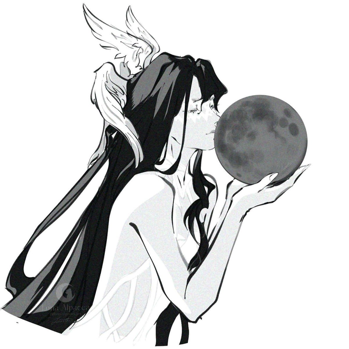 lunaalpaccaart's tweet photo. Artists show your most popular work.

Definitely my moon kissing #arlebina or my photographer au #laufer, I see a pattern. https://t.co/uW6D8RCvWz