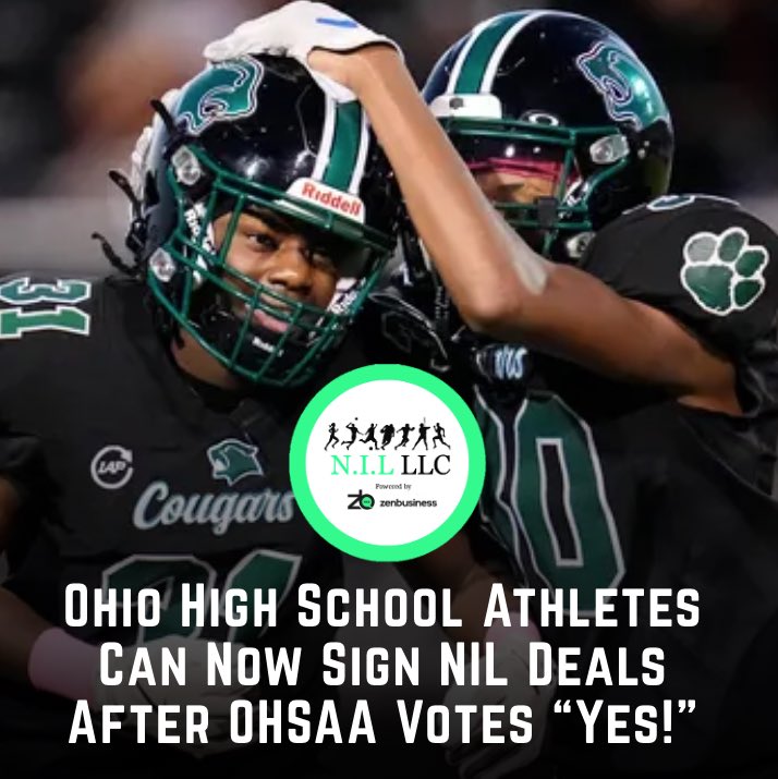 NIL_LLC's tweet photo. Huge News out of Ohio, as high school student-athletes are now able to monetize their NIL and exercise their rights. Athletes and Parents. Are you ready to capitalize? 
#NIL #OHSAA #Highschool #StudentAthletes #NILLLC #Education https://t.co/kFe7FR2s0h