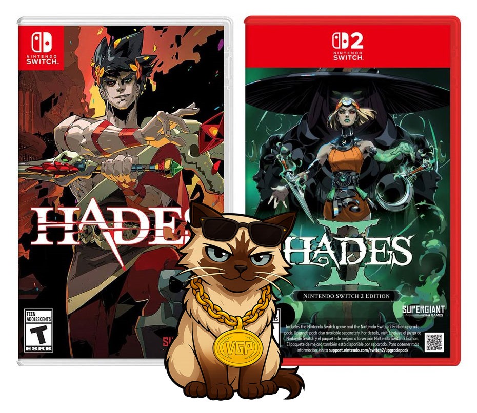 VideoGamesPlus_'s tweet image. VGP Glitch Giveaway Time!     

Glitch is giving away physical copies of Hades 1 Nintendo Switch &amp;amp; Hades 2 Nintendo Switch 2 and her sticker to one lucky winner.   

RT, Like and Follow VGP to enter for a chance to win!  Winner announced Friday,  Dec 5, 2025!