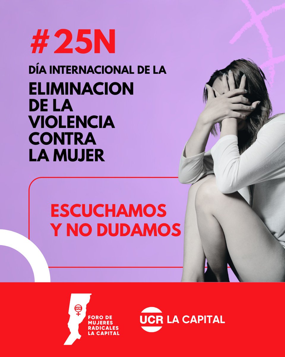 #25N Nos encontramos para reflexionar y compartir herramientas que ofrece <a href="/GobSantaFe/">Gobierno de Santa Fe</a> para la prevención y atención de la violencia de género. 

Bajo el lema de ONU Mujeres “Escuchamos y no dudamos”, te invitamos a sumarte.
📍 Comité UCR La Capital
🕠 Martes 25 — 17:30 hs