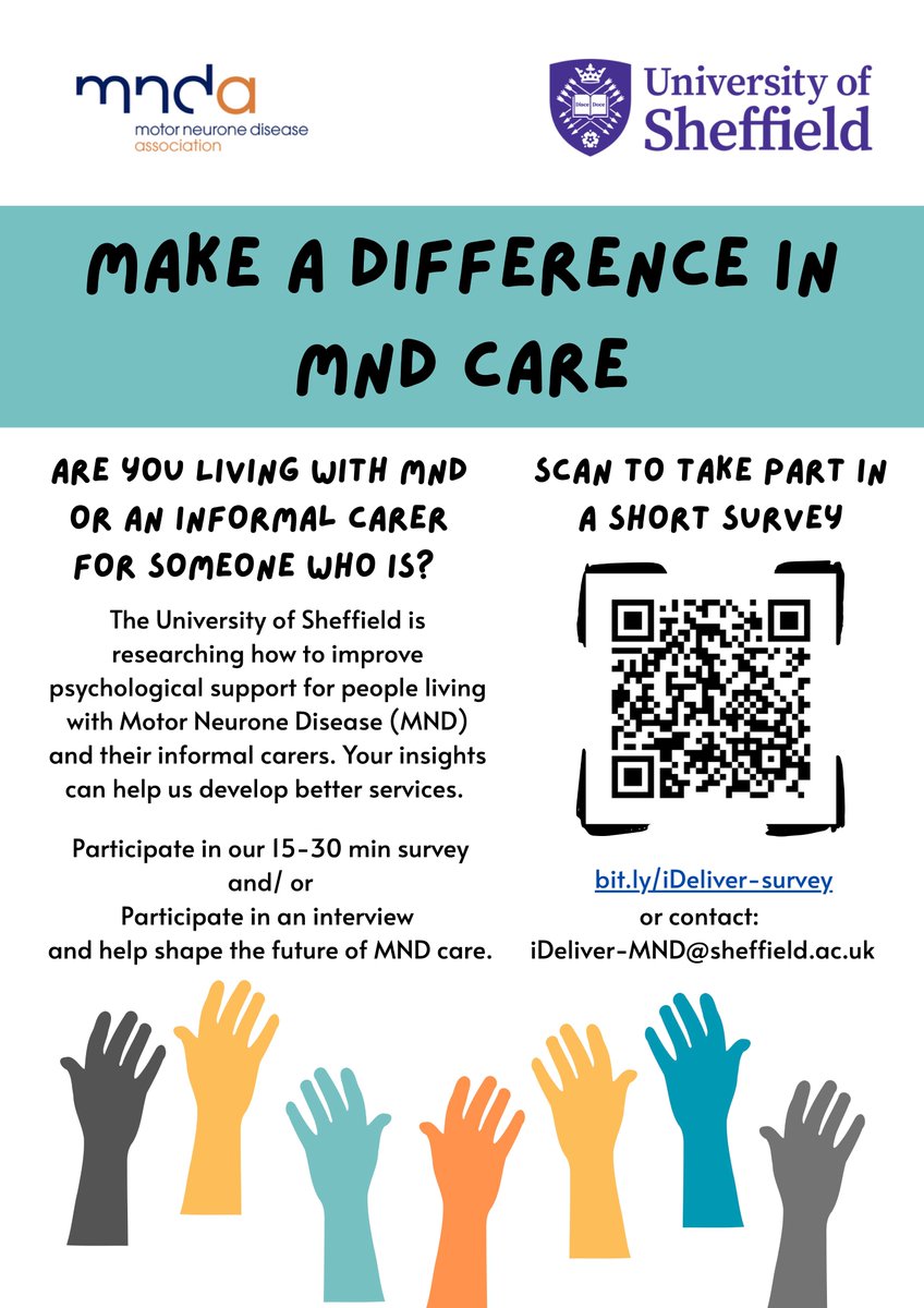 WL_MND's tweet image. Are you living with MND or an informal carer?   

The University of Sheffield is researching how to improve psychological support for the MND community. Your experiences can help develop better services.   

#MND #mnda #mndresearch #carerssupport