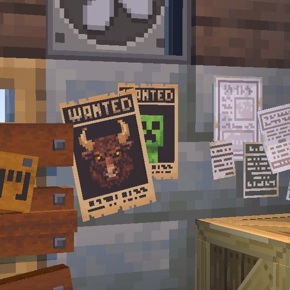 pleinair1212's tweet image. 毎日新ブロック追加150日目【魔物手配書】 
 #Minecraft #Blockbench