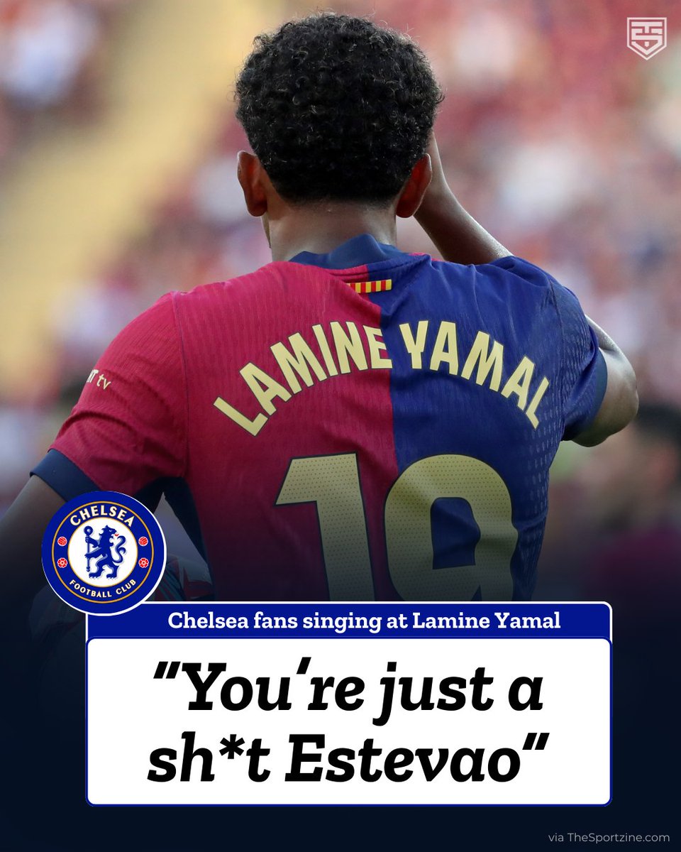 Chelsea fans at Stamford Bridge have been ruthless!

Lamine Yamal gets a chant as Barcelona try to get back in the game.