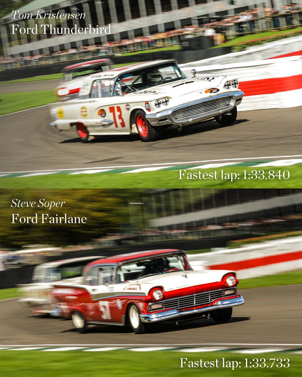 One of #GoodwoodRevival's greatest battles happened in Part 1 of the St. Mary's Trophy presented by Motul, where nine-time #LeMans winner Tom Kristensen went head-to-head with #BTCC legend Steve Soper. They were joined at the hip throughout almost the entire race, so there's no