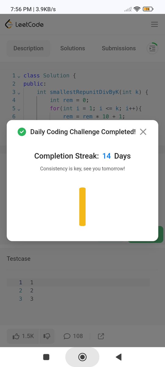 Abdo_Elkamed's tweet image. 🗓️ Day : 12/100 
✅ Solved : Daily Challenge
#Leetcode
#100DaysOfCode