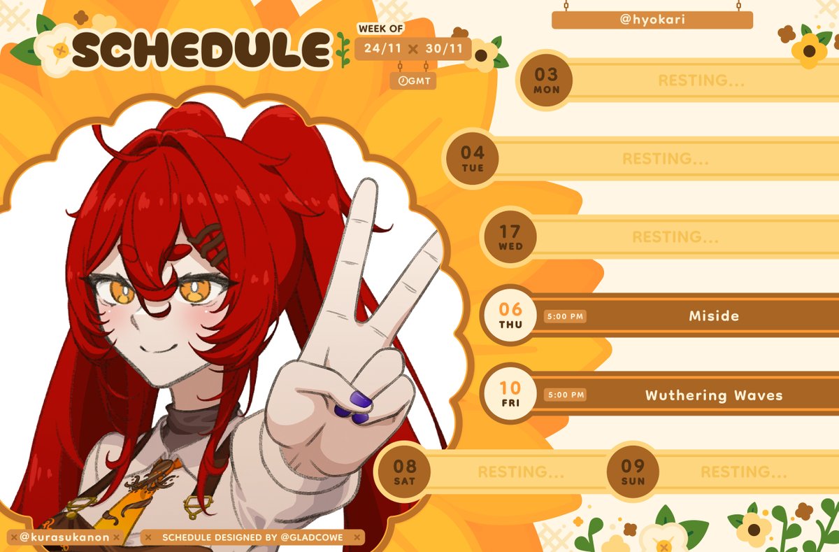 🌊🐙 Hyokari’s Aquarium Schedule ✨
Streams start at 5:00PM GMT!
Any late updates will be posted on Discord
🗓️Thursday &amp; Friday
Come watch the artist-in-debt do cozy art/games &amp; chaos! ( ꈍᴗꈍ)💕

i can't stream tomorrow, sorry!!  family's birthday