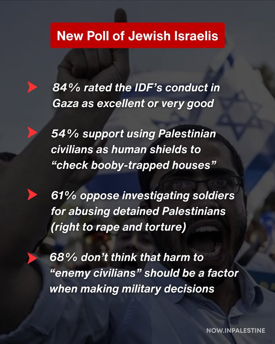 MirelaMonte's tweet image. It’s the 95% of them, that gives them all a bad name…

#Israelis #IsraelIsATerrorist #IsraelIsATerroristState #Israel #USRAEL #StopFundingIsrael 
#DeleteIsrael #IsraelWarCrimes 
#IsraeliWarCrimes #Gaza #EthnicCleansing
#CrimesAgainstHumanity #GazaGenocide #Palestine