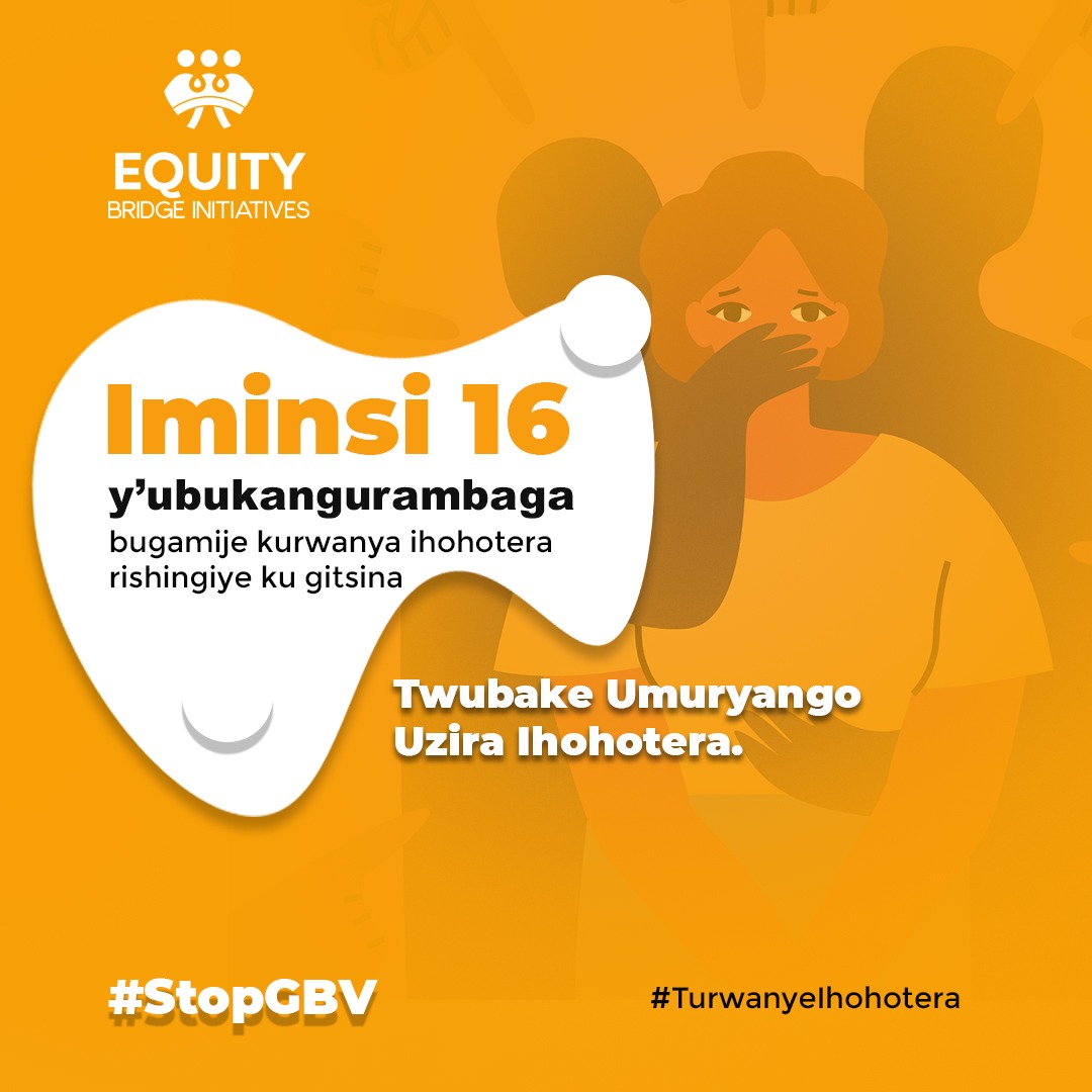 EquiBridge's tweet image. Twubake umuryango uzira ihohotera..