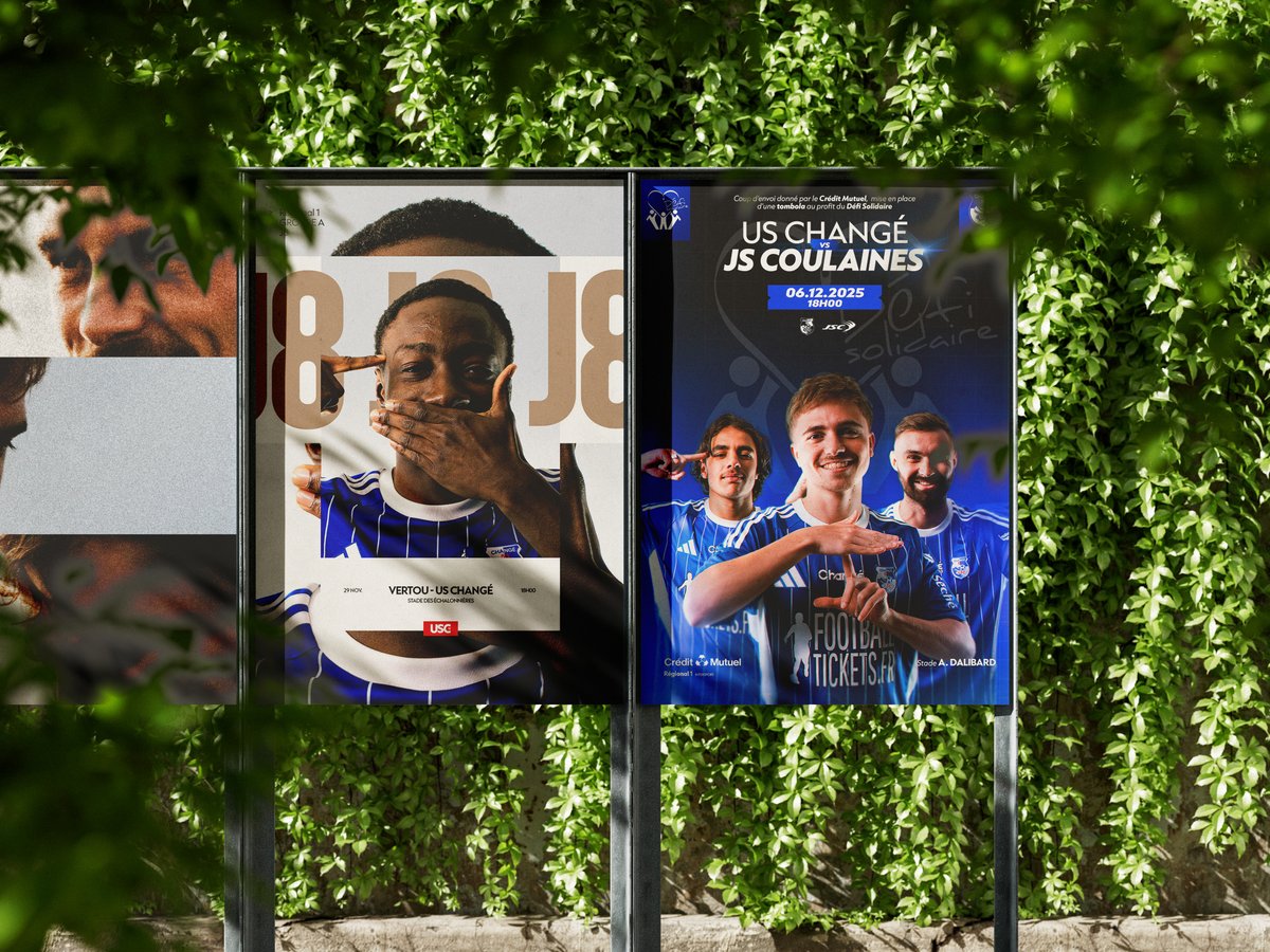 matheogratien's tweet image. AFFICHAGE JOUR DE MATCH
&amp;gt; @uschangefoot 

Petit projet Behance qui met en situation quelques visuels de jour de match pour l&apos;équipe fanion de Changé évoluant en Régional 1🖌️

behance.net/gallery/239280…
#photoshop #graphisme