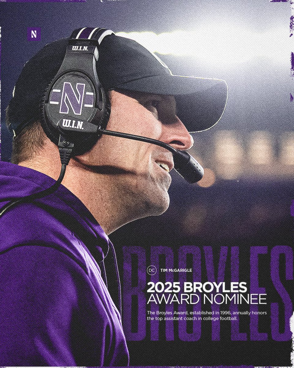 Defensive Coordinator / Linebackers Coach Tim McGarigle is officially a <a href="/BroylesAward/">The Broyles Award</a> nominee!