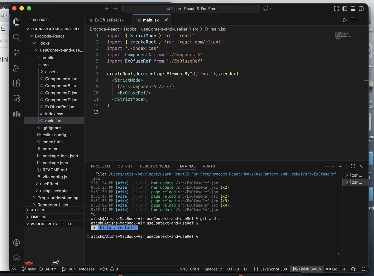 atishkr25's tweet photo. I’ve been inconsistent with coding for a while, but I finally pushed through and wrapped up learning ReactJS! ⚛️ 

I documented my entire learning process, notes, and code snippets in this reposatory. 
If u r learning React, this might help u. #ReactJS #WebDeve #BuildInPublic https://t.co/UYLUBzTVO5