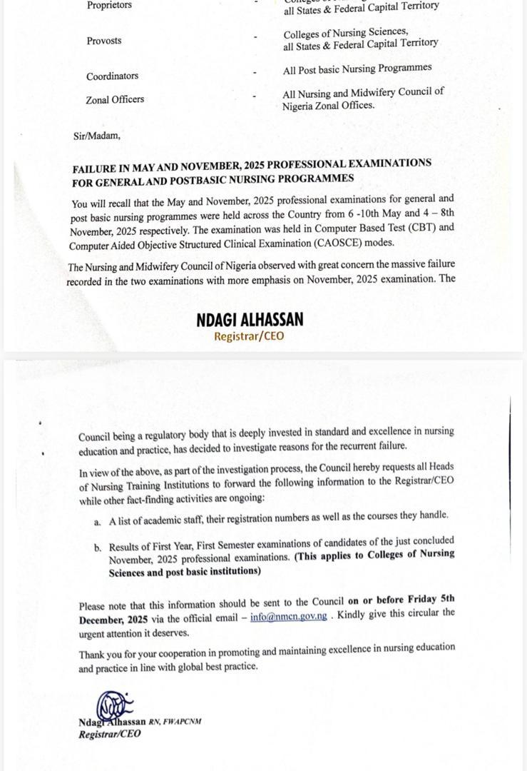 Thels1204's tweet photo. @Nigerian_Doctor @FellowNurses1 @NMC_Nigeria We appreciate the Council’s response, but this circular doesn’t address the main issue. How did only 9% pass an exam mostly written by resit candidates? Investigating schools alone isn’t enough. We need transparency on the exam process and scoring. @winexviv
#REVIEWRPHNRESULTS https://t.co/M7C9cKG77e