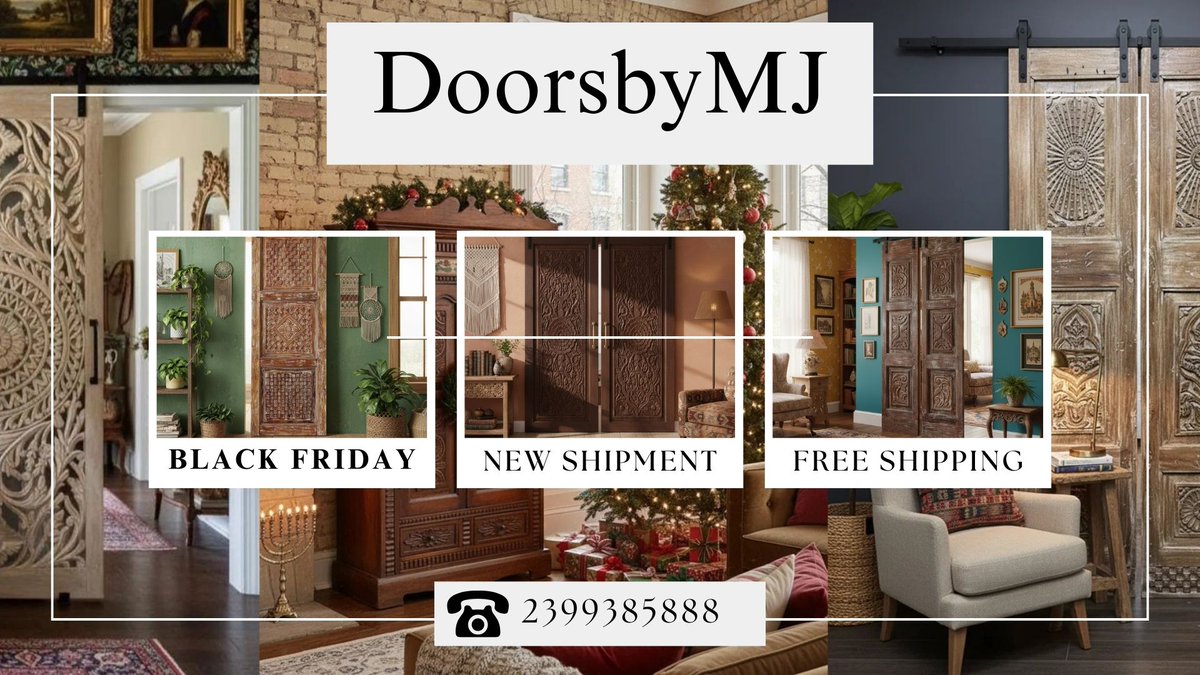 mogul_interior's tweet image. Pair statement pieces like vintage doors, mid-century credenzas, and traditional carved armoires with modern decor this holiday season for a space that feels both timeless and fresh. Where old-world charm meets contemporary glow. mogulinterior.com
