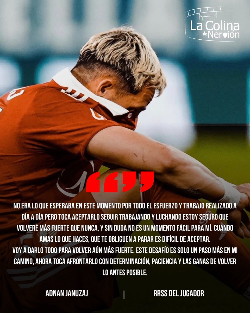 🚨🗣️ Adnan Januzaj y Rubén Vargas se pronuncian en sus RRSS tras las lesiones sufridas ante el RCD Espanyol.

🔴 Ambos han querido agradecer el enorme apoyo de la afición.

⚪️ Prometen trabajar al máximo para volver cuanto antes.

#SevillaFC #CompartimosAfición