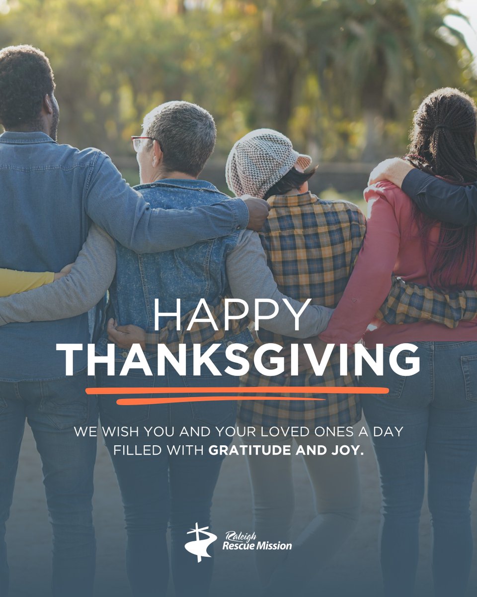 Happy Thanksgiving!

Today we’re grateful for more than food on the table—we’re thankful for the chance to walk alongside one another.

From all of us, we wish you a day filled with gratitude, hope, and love.

#Thanksgiving #Grateful #HopeInAction #RaleighRescueMission #Community