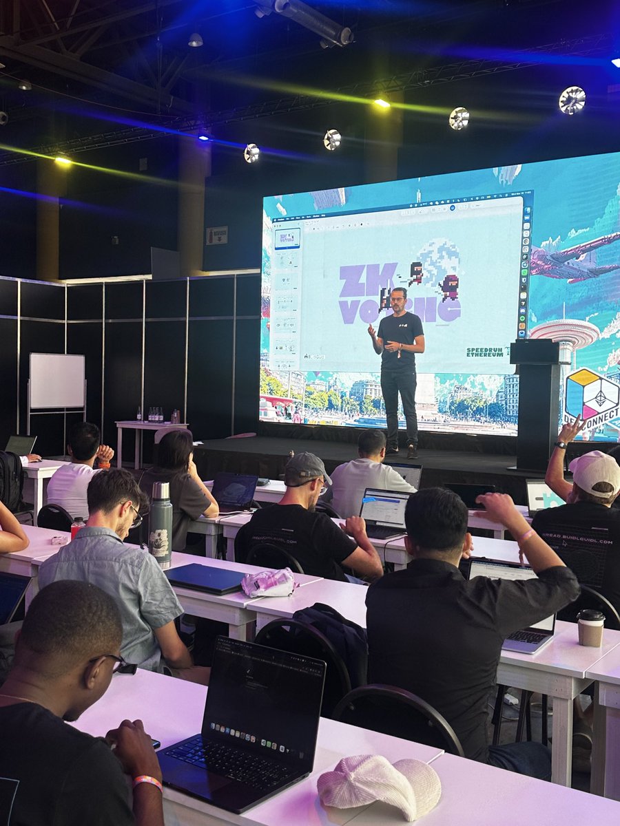 phipsae's tweet image. Last week I gave a talk at our @buidlguidl builders bootcamp @EFDevcon on how to build
ZK apps with Noir on Ethereum.

If you&apos;re curious about building ZK stuff yourself, check out the challenge below, it walks you through all the building blocks you need to know 👇