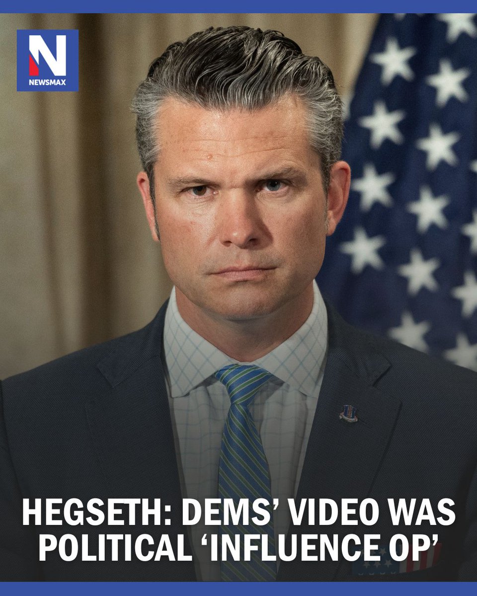 War Secretary Pete Hegseth blasted six Democrat lawmakers for "sowing doubt" among U.S. service members, denouncing their video urging troops to defy orders from President Trump as a "politically motivated influence operation."