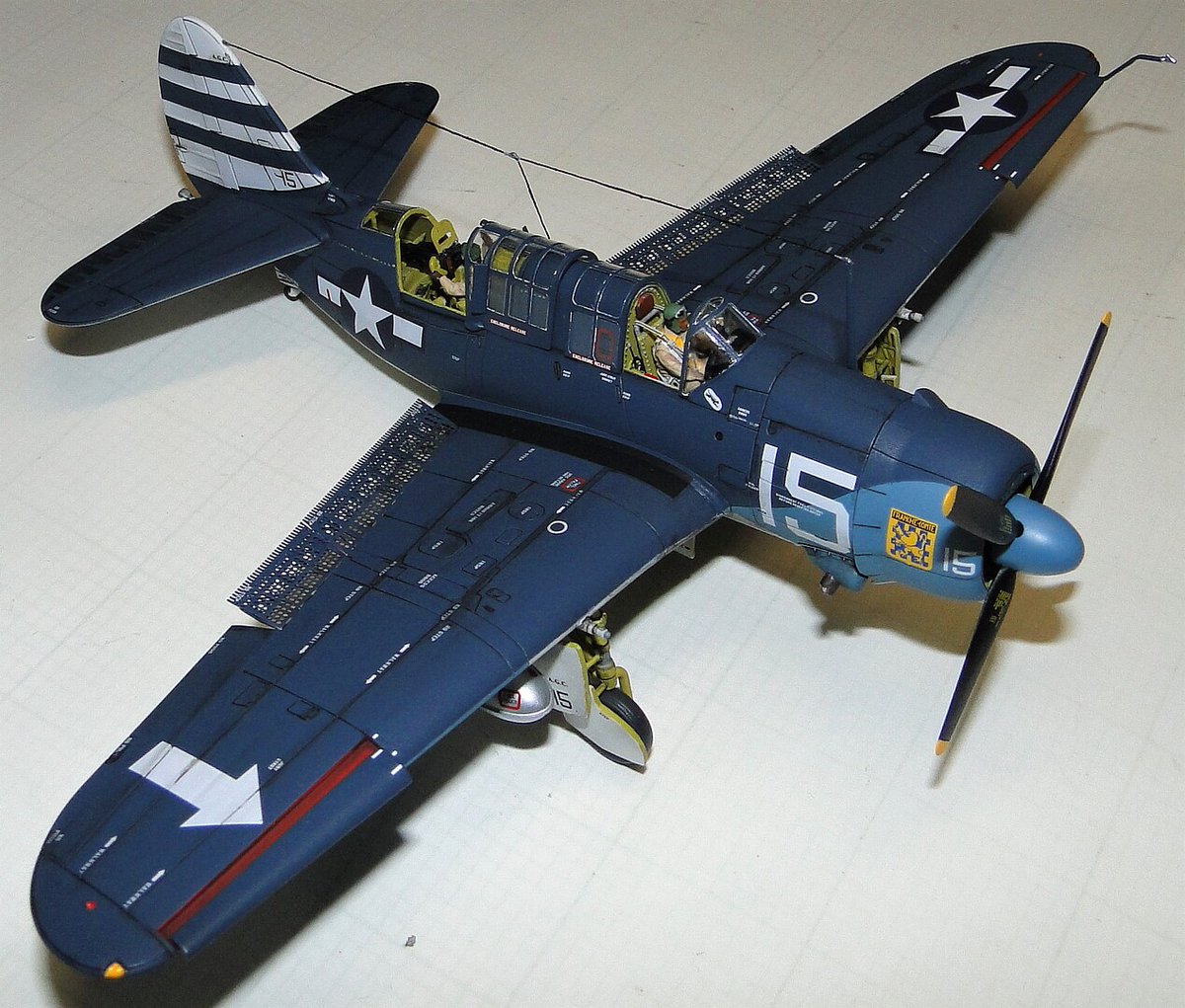 Hobbylinc's tweet image. We&apos;re excited to feature this incredible build of the Academy 1/48 scale U.S. Navy SB2C-4 Helldiver &quot;Operation Iceberg&quot;, completed by our talented customer. 

#hobbylinc #academy #academymodels #sb2c4 #helldiver #divebomber #usnavy #operationiceberg #plasticmodel #plasticmodelkit