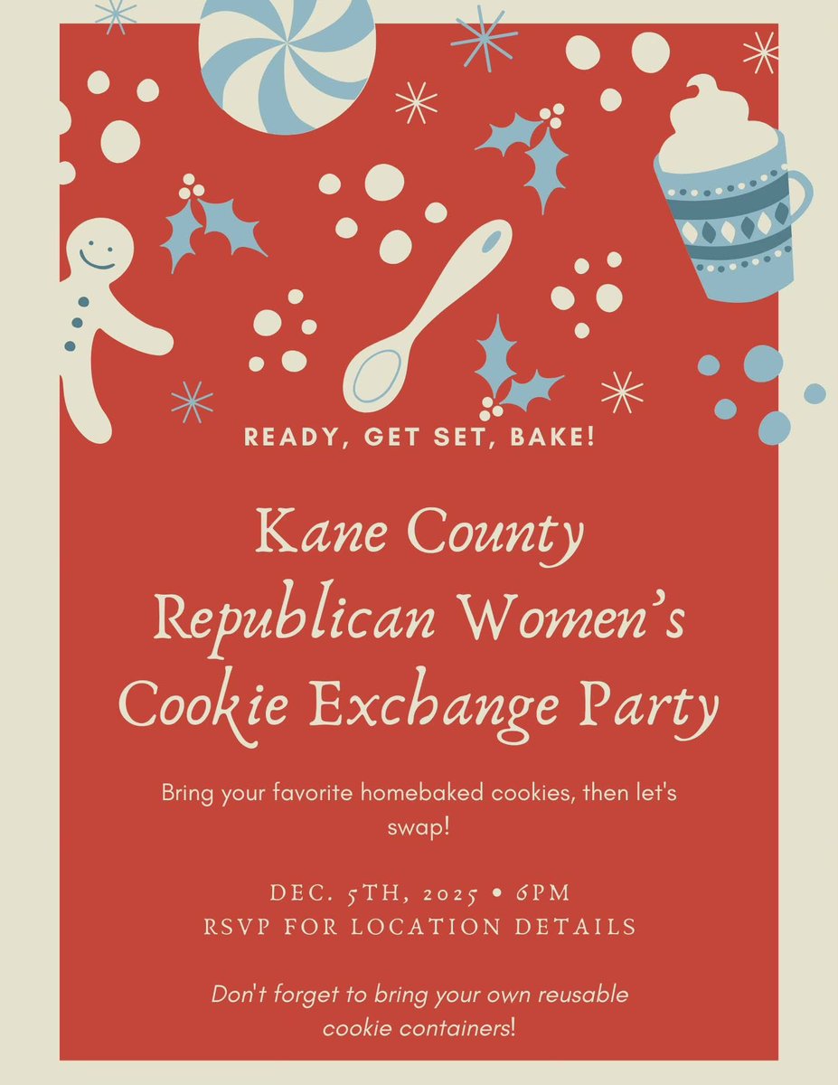 KCILGOPWomen's tweet photo. Please join us for our 1st annual Christms Cookie Exchange Party! 

Get your christmas cookie baking on, and bring your best christmas cookies to share and exchange with everyone.

RSVP here to get the location details: https://t.co/bN2hQSRq7g https://t.co/OzpJlzRmFe